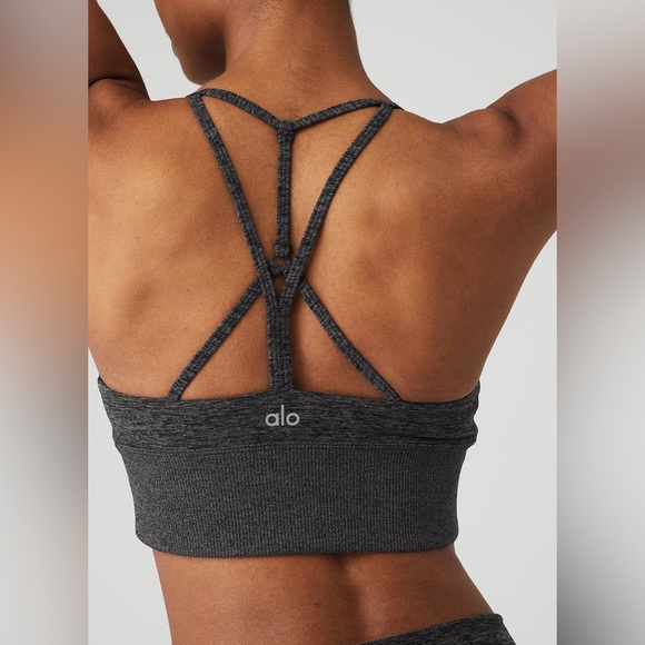 Alo - Alosoft Lavish Bra - Dark Heather Grey - Picture 3 of 6